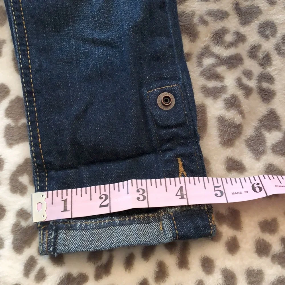 Old Navy Blue Dark Wash Jeans Convertible Crop Straight Leg 4 Pocket Size 2T